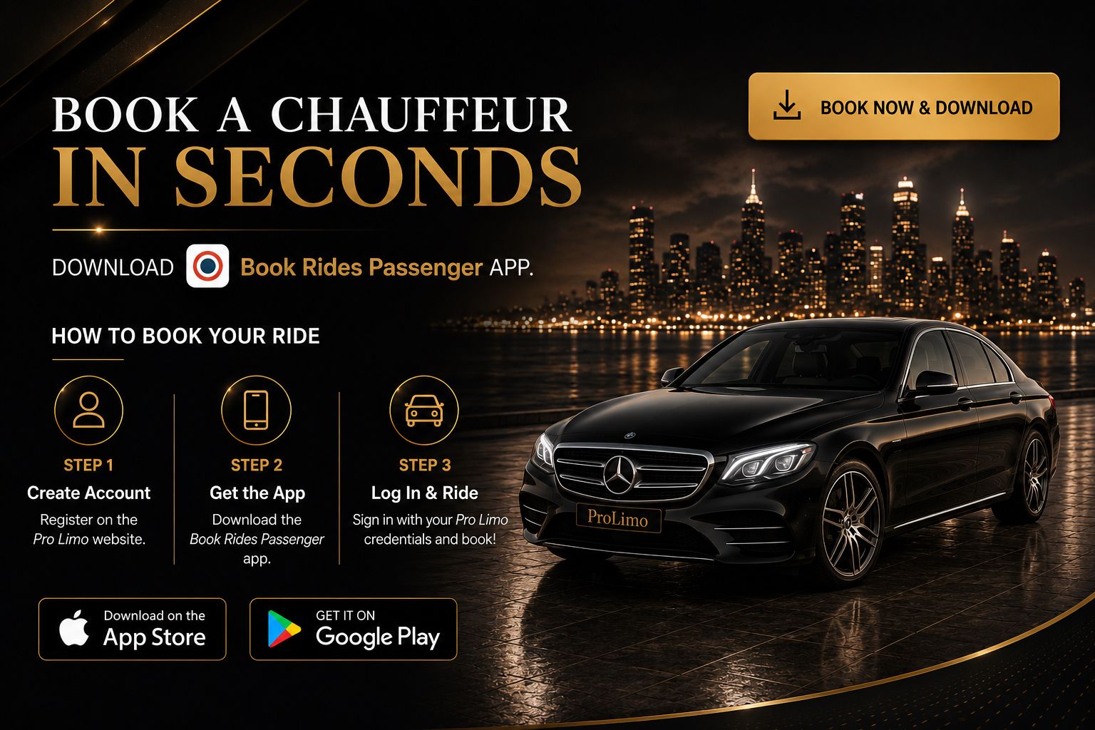 Pro Limo chauffeur booking app for corporate travel